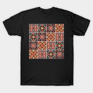 Ornate Check Pattern with Different Ornament T-Shirt